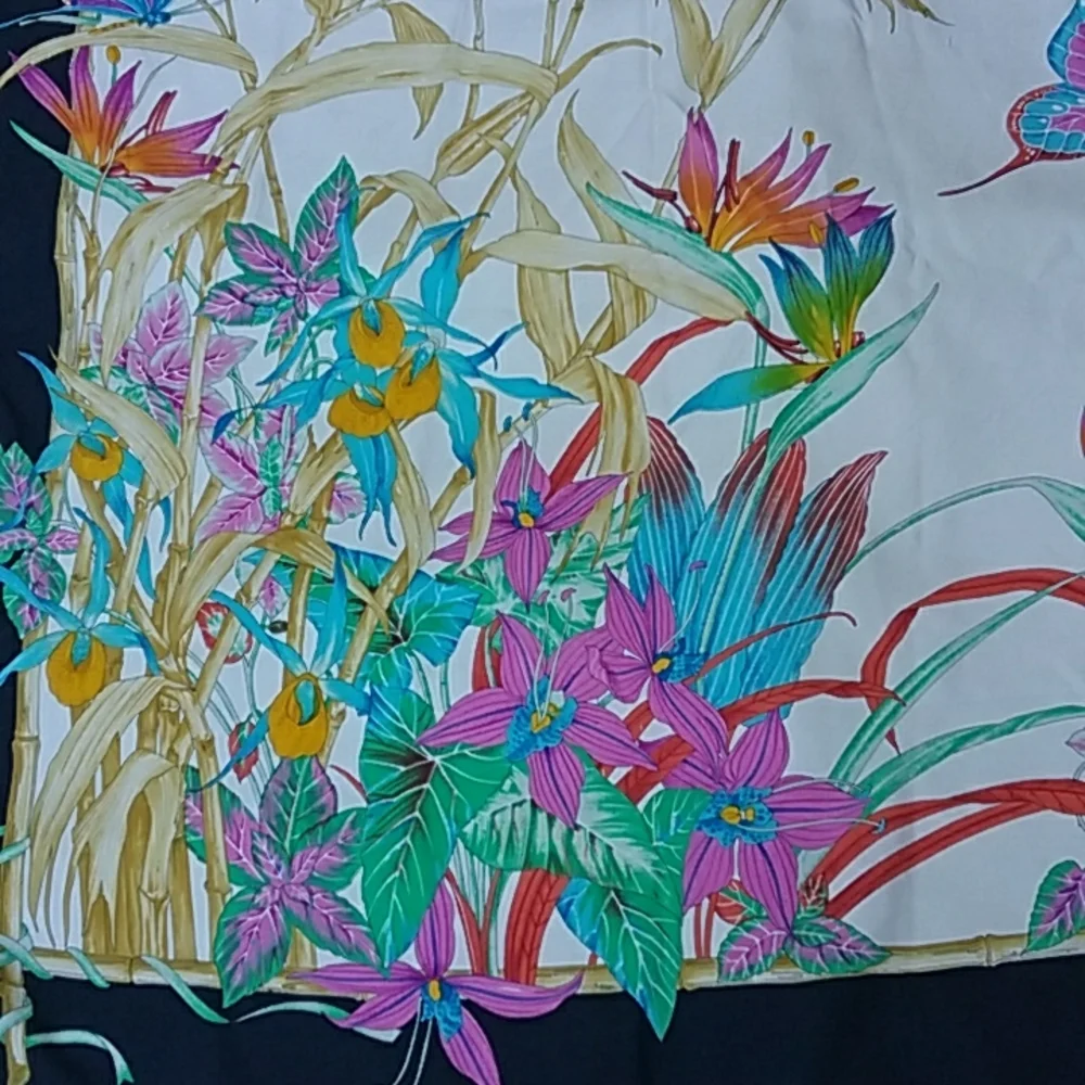 Christian Dior silk scarf size 34 x 34 Made in Italy Vintage